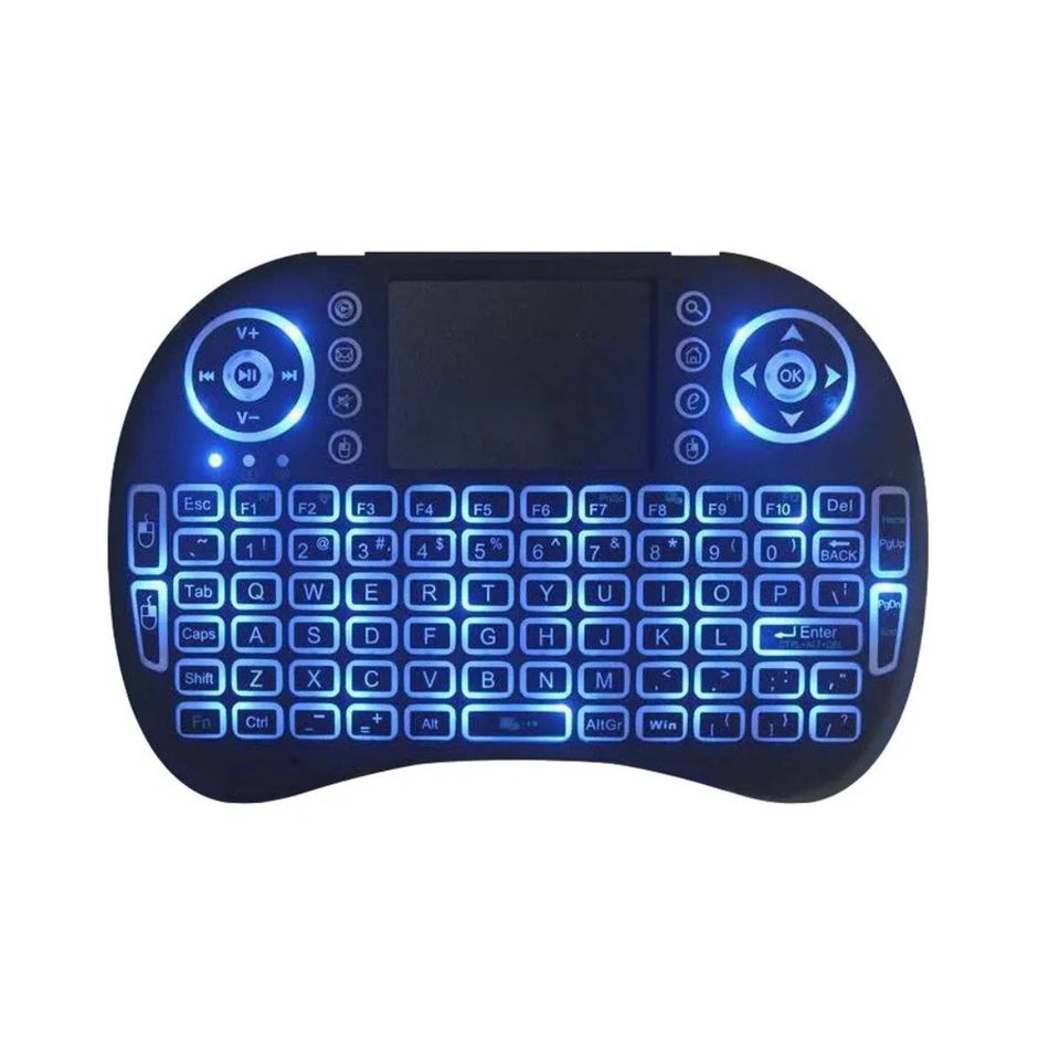 Mini teclado Bluetooth con receptor USB color negro retro iluminadoS